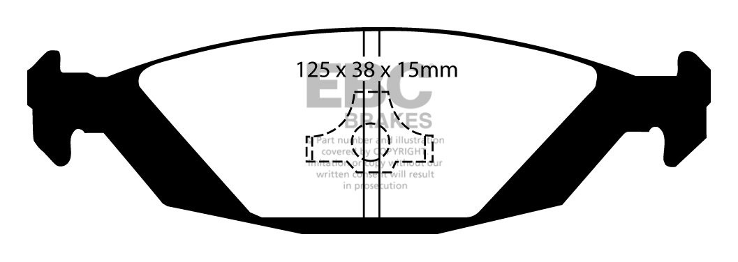 EBC Brakes SAAB 9000 2.0 84-86 Remblokken achterzijde greenstuff