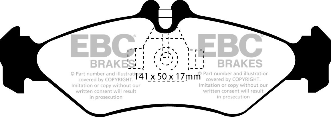 EBC Brakes MERCEDES BEDRIJFSWAGEN Sprinter 208D 2.1 TD 2000-2006