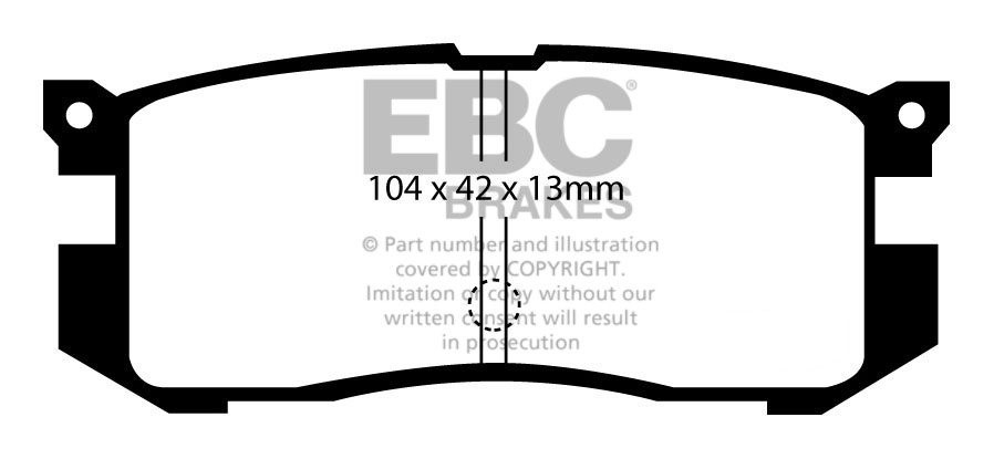 EBC Brakes Mazda Capella 2.0 94-97 Remblokken achterzijde