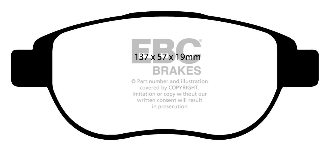 EBC Brakes PEUGEOT 307 1.6 TD 2005-.. Remblokken voorzijde