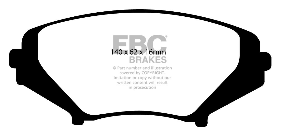 EBC Brakes Mazda RX8 1.3 (Rotary) 2003-.. Remblokken voorzijde y