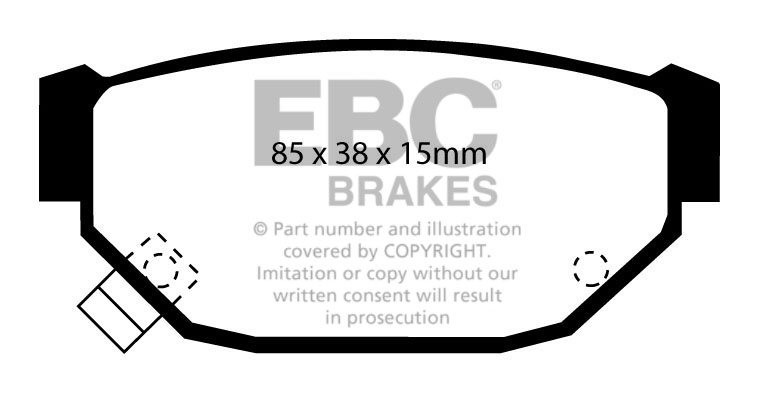 EBC Brakes SUBARU Series 1/2/L 1.8 (AC5) 84-93 Remblokken achter