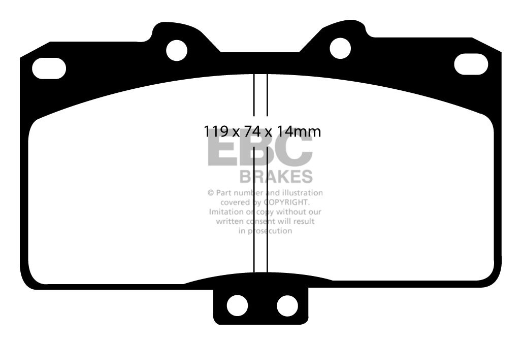 EBC Brakes MITSUBISHI 3000 GT 3.0 Twin Turbo 92-99 Remblokken vo