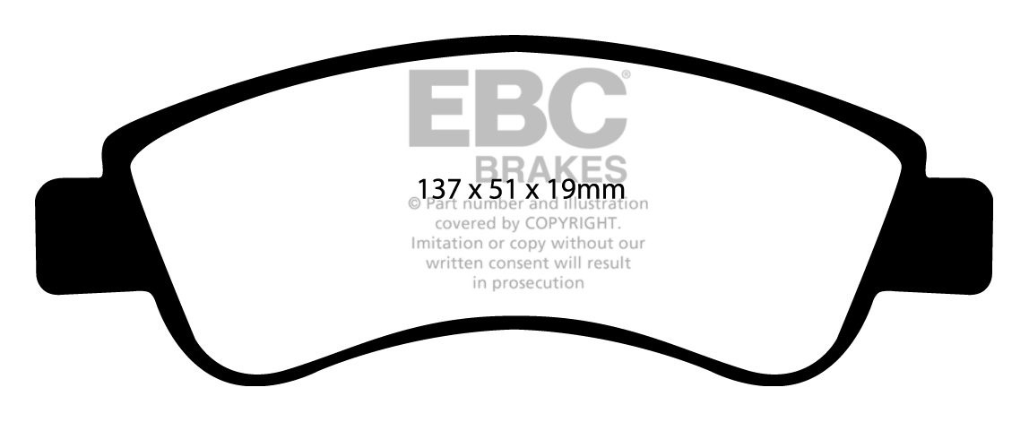 EBC Brakes CITROEN Berlingo Multispace 1.4 2001-2008 Remblokken 