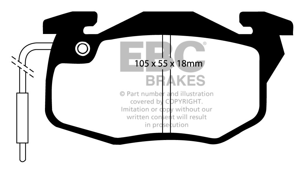 EBC Brakes RENAULT 21 1.6 Station 86-96 Remblokken voorzijde gre