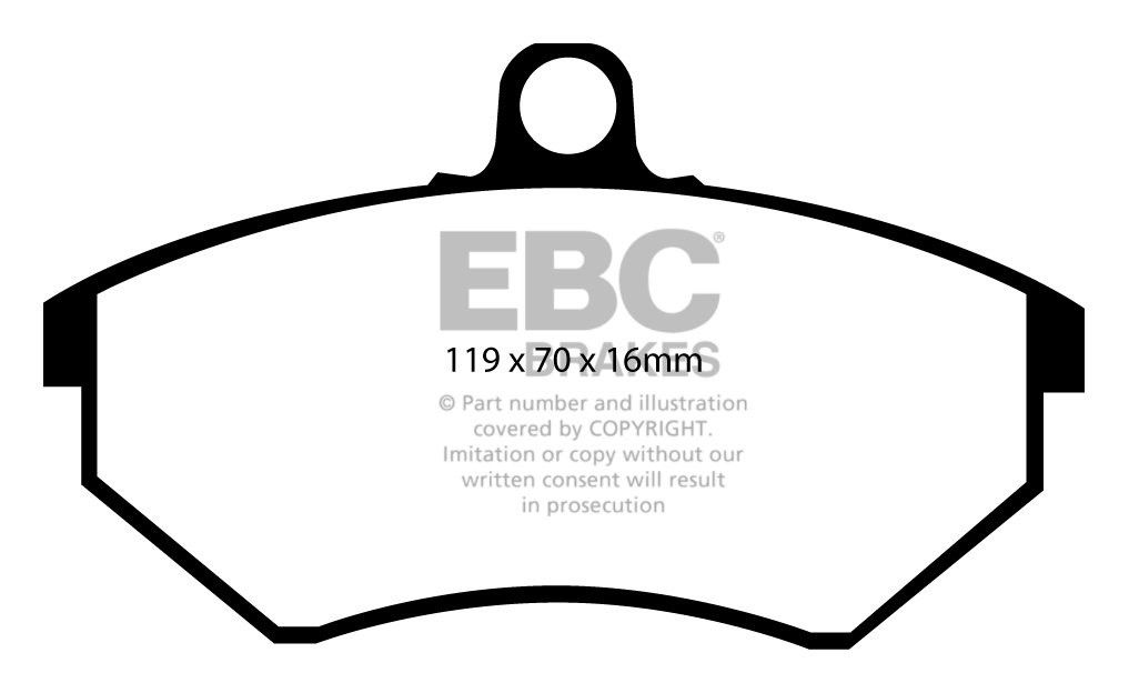 EBC Brakes VW Golf III Cabriolet 2.0 93-97 Remblokken voorzijde