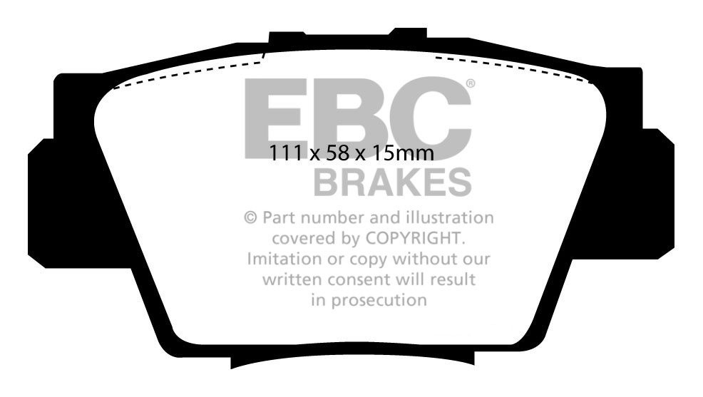 EBC Brakes HONDA NSX 3.0 90-96 Remblokken achterzijde