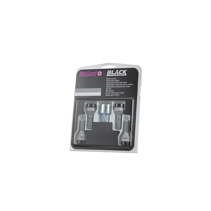 McGard Slotboutenset M14x1.50 Zwart - Konisch - Lengte 25mm (17mm kop)