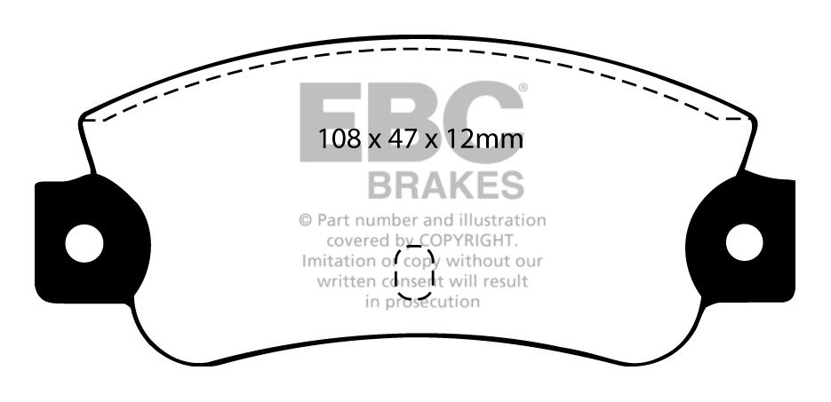 EBC Brakes LANCIA Thema 2.0 84-87 Remblokken achterzijde