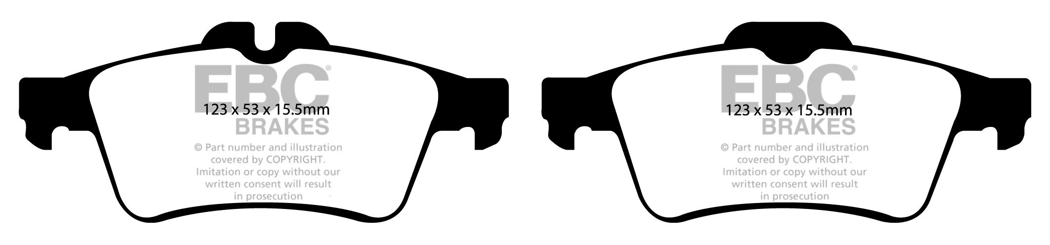 EBC Brakes VOLVO S40 2.4 TD 2006-.. Remblokken achterzijde green
