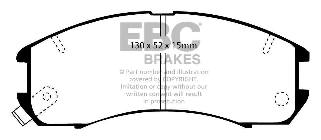 EBC Brakes Mazda Capella 2.5 94-97 Remblokken voorzijde