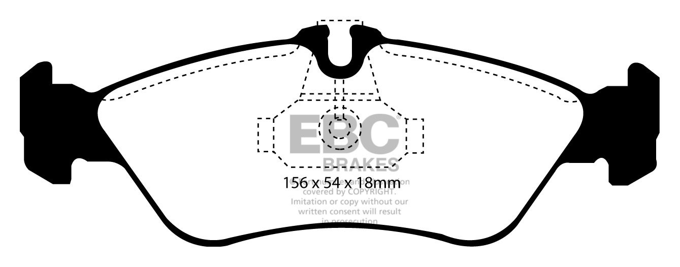 EBC Brakes MERCEDES G-Wagon (W463) G55 AMG 99-.. Remblokken acht