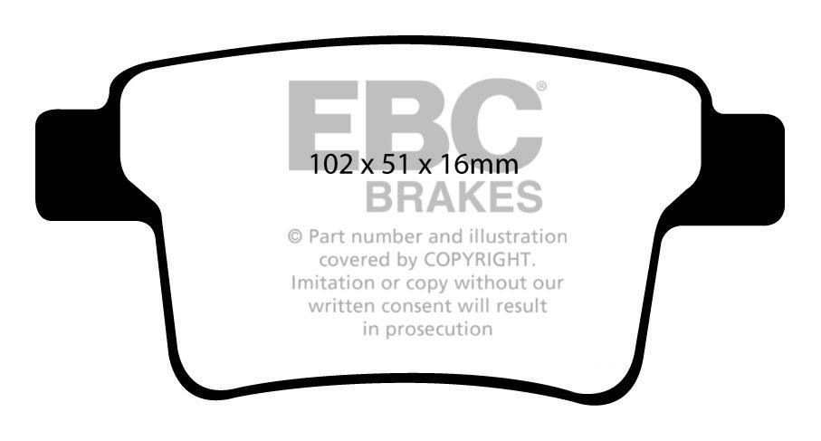 EBC Brakes JAGUAR X Type 2.5 2005-2009 Remblokken achterzijde