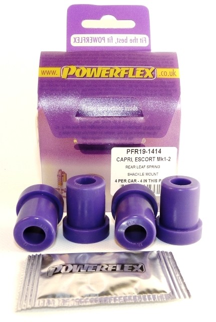 Ford Escort Mk2 Leaf Spring Shackle Mounts - PowerFlex PFR19-141