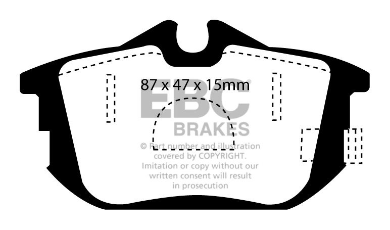 EBC Brakes VOLVO V40 1.9 Turbo T4 (200 BHP) 97-2004 Remblokken a