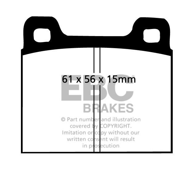 EBC Brakes PORSCHE 914 1.7 69-72 Remblokken voorzijde greenstuff