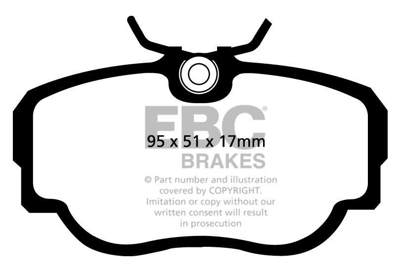 EBC Brakes SAAB 9000 2.0 90-91 Remblokken voorzijde