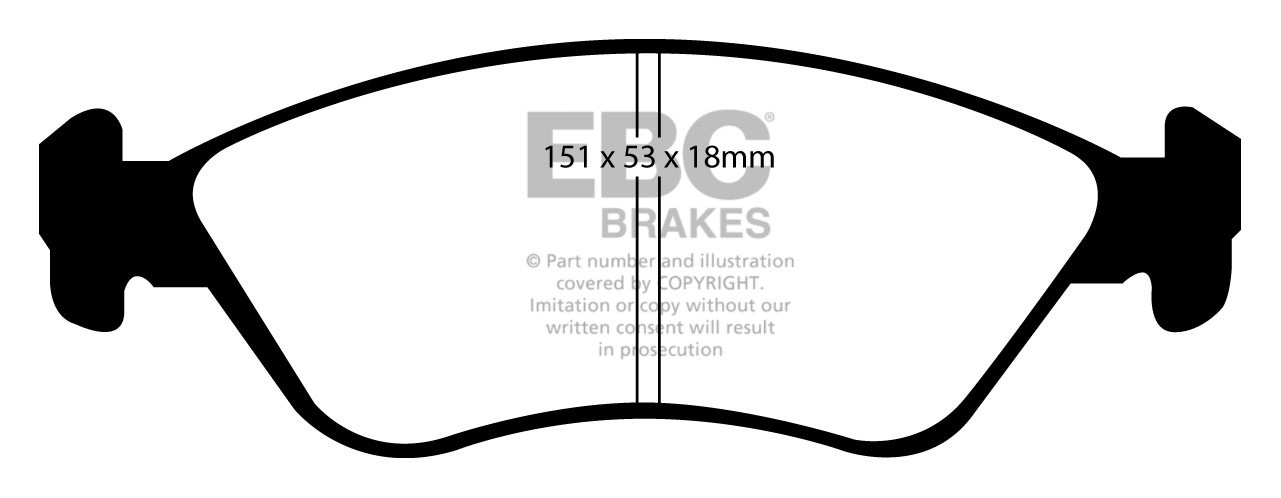 EBC Brakes KIA Clarus 2.0 96-99 Remblokken voorzijde