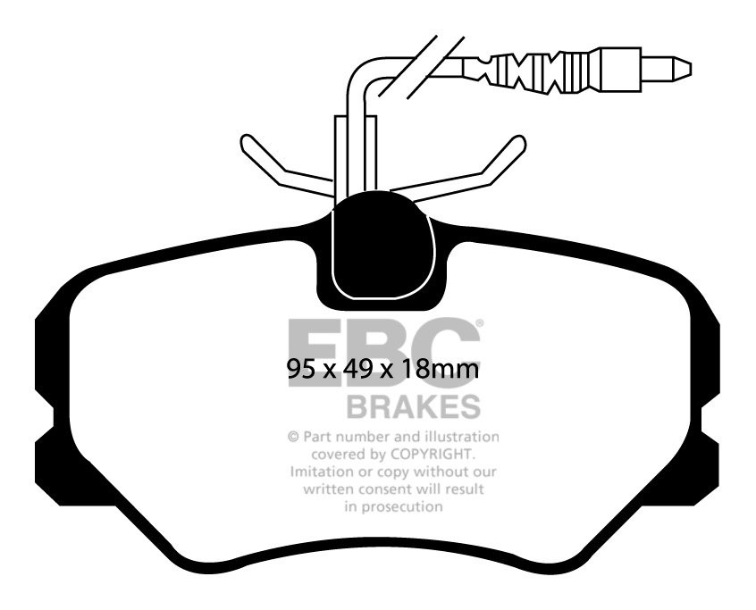 EBC Brakes PEUGEOT 306 1.8 97-2002 Remblokken voorzijde