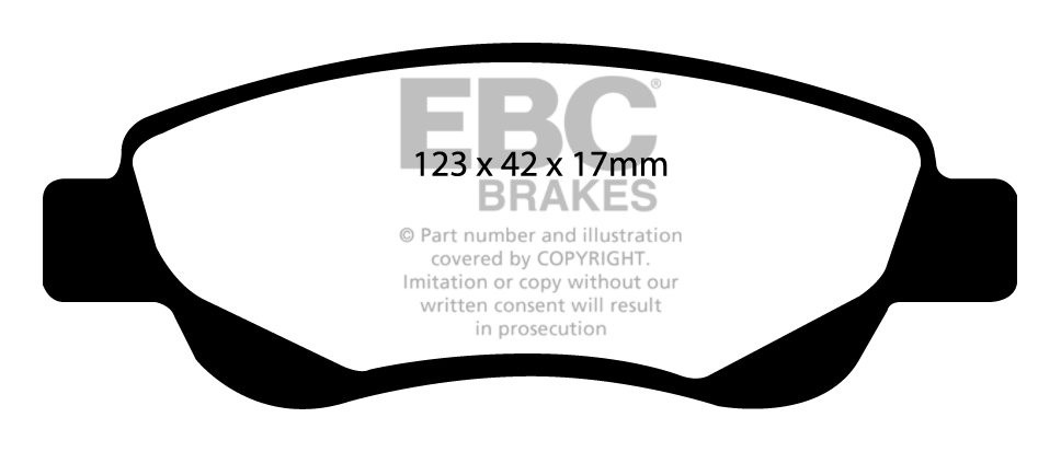 EBC Brakes PEUGEOT 107 1.4 TD 2005-.. Remblokken voorzijde