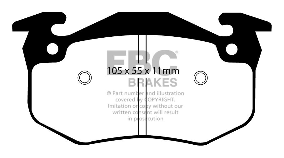EBC Brakes RENAULT 19/Chamade 1.7 (ABS) 92-96 Remblokken achterz