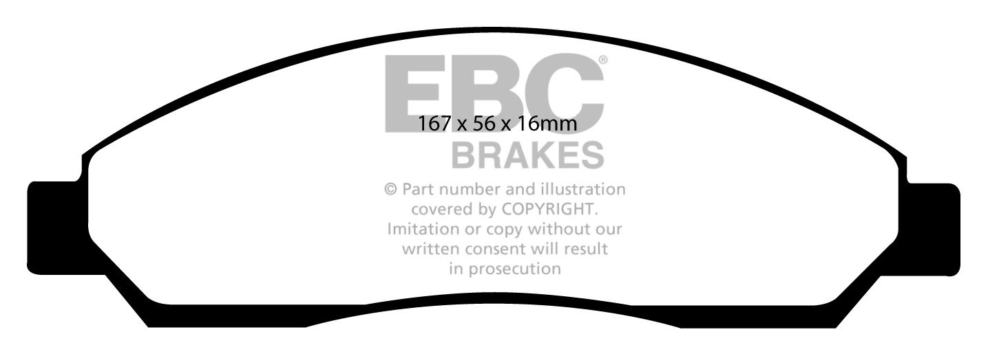 EBC Brakes ISUZU Rodeo 2.5 TD 4WD (TFS86) 2007-2008 Remblokken v