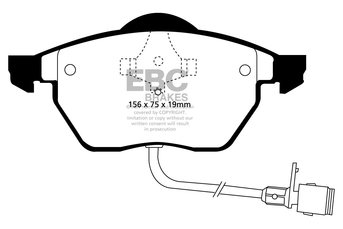 EBC Brakes AUDI 100 Quattro 2.6 92-94 Remblokken voorzijde redst