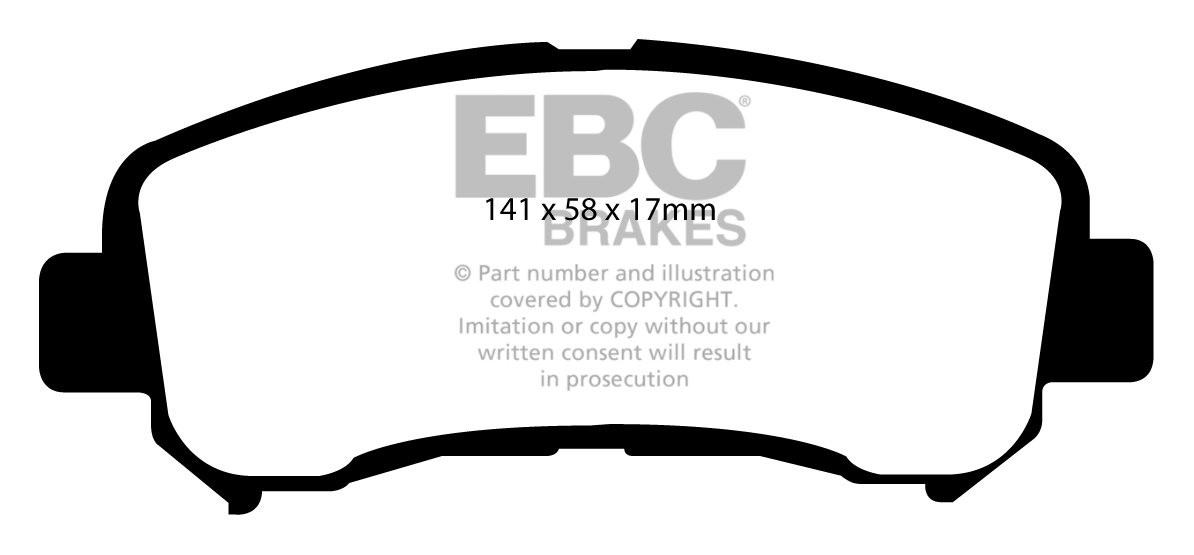 EBC Brakes NISSAN Qashqai 1.5 TD 2006-.. Remblokken voorzijde gr