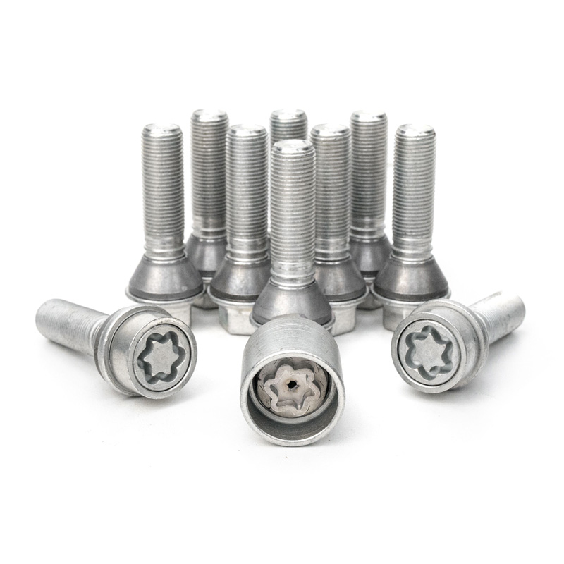 H&R Wielboutenset konisch met beweegbare ring M14x1.25 - Lengte 46mm - 10 stuks (Bv.  BMW) - incl. wielsloten
