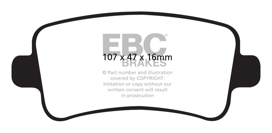 EBC Brakes OPEL Insignia 1.6 Turbo 2009-.. Remblokken achterzijd
