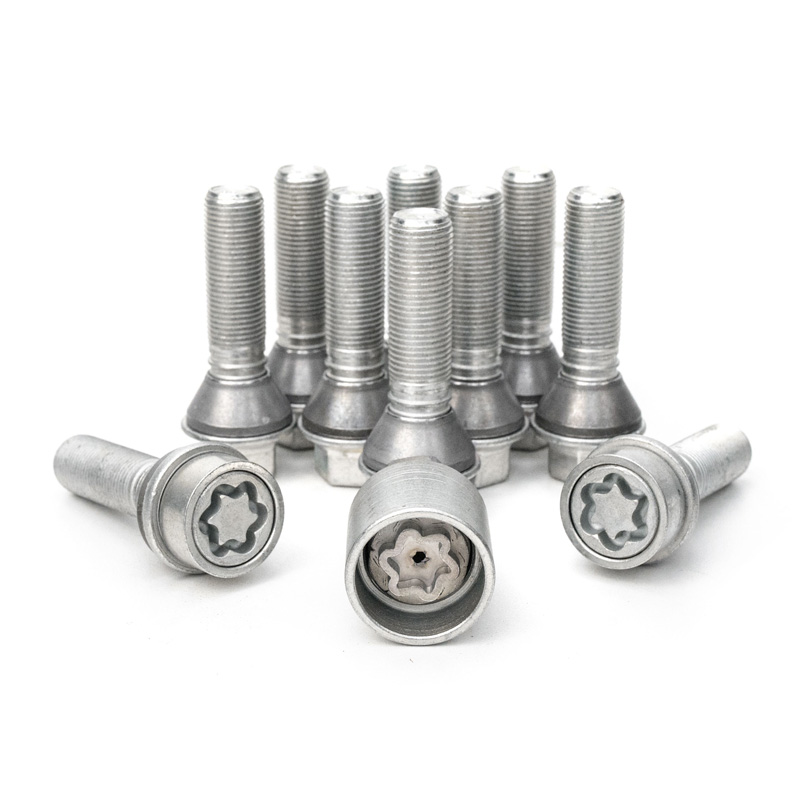 H&R Wielboutenset konisch met beweegbare ring M14x1.25 - Lengte 28mm - 10 stuks (Bv.  BMW) - incl. wielsloten