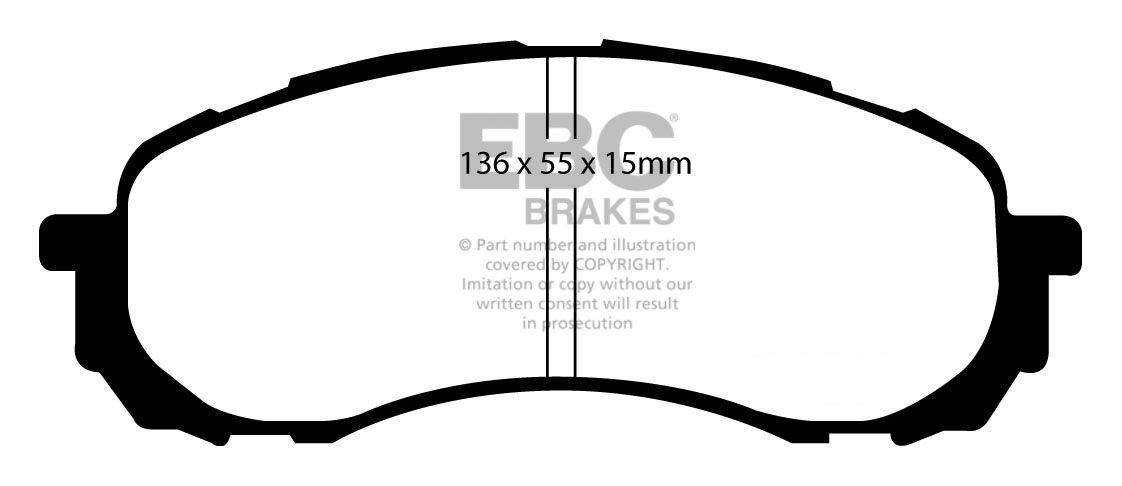 EBC Brakes SUBARU Impreza 1.6 2002-2005 Remblokken voorzijde