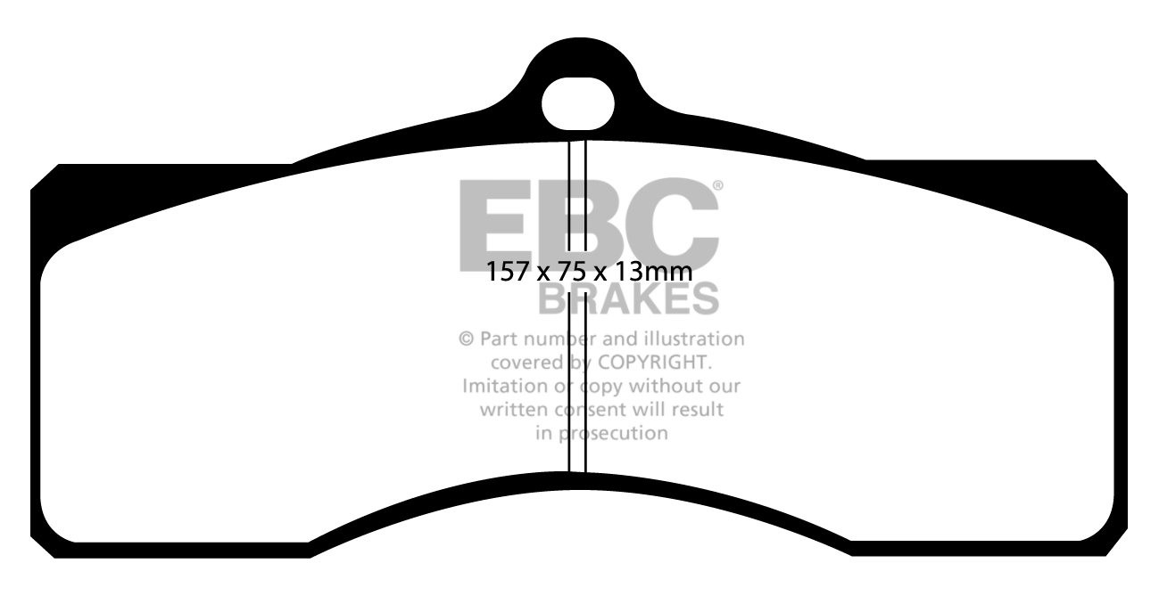 EBC Brakes CHEVROLET Camaro 6.5 1969 Remblokken voorzijde yellow