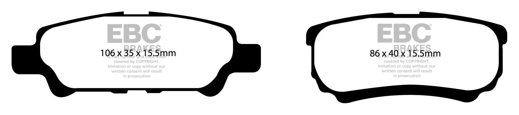 EBC Brakes JEEP Patriot 2.4 2007-.. Remblokken achterzijde