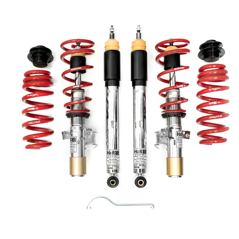 H&R RVS TwinTube Schroefset Versie 1  Volkswagen Golf VIII 2020- VA-Last vanaf 1001kg - Torsie-as AA - Veerpoot 55mm - excl. Stilleggingssysteem