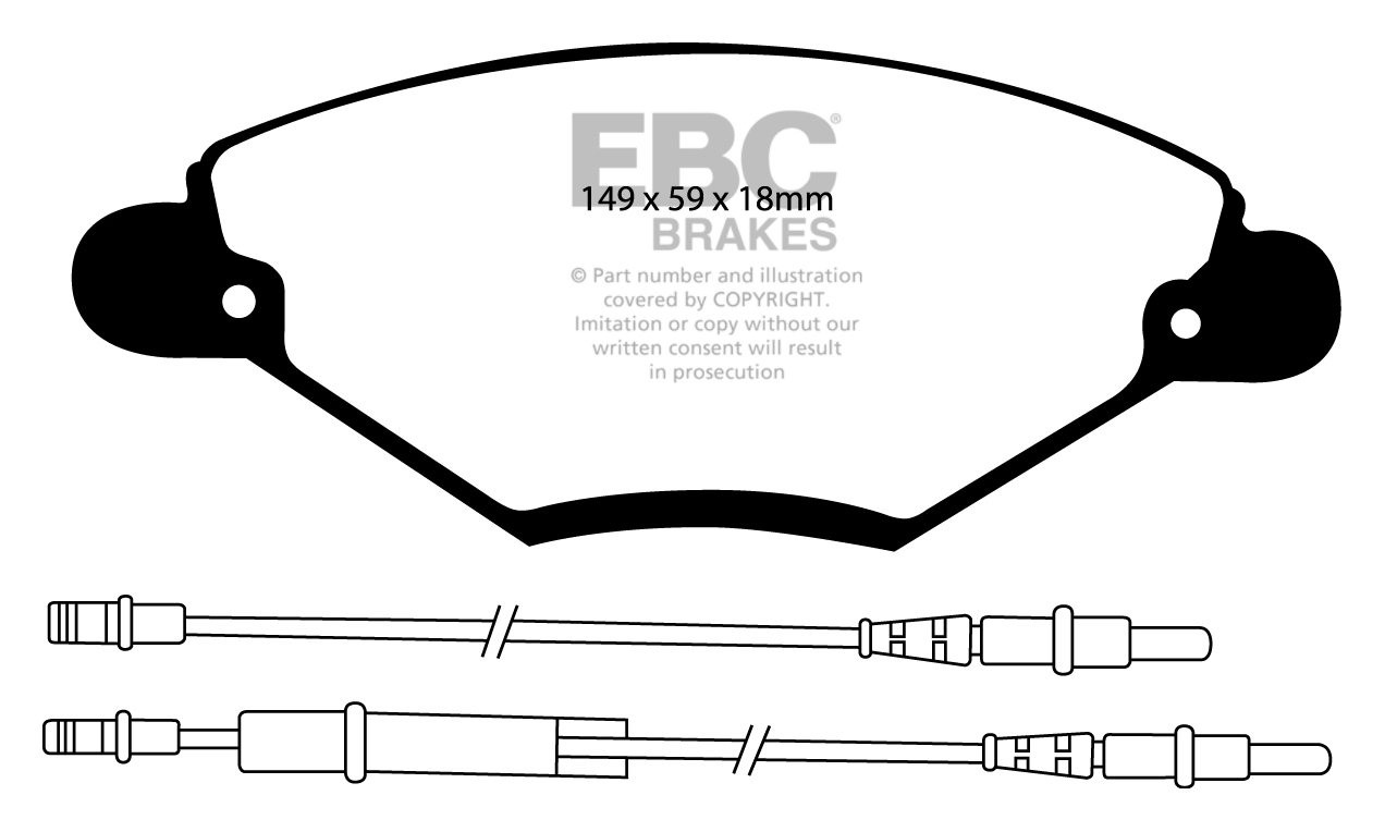 EBC Brakes CITROEN C5 2.0 TD 2001-2004 Remblokken voorzijde