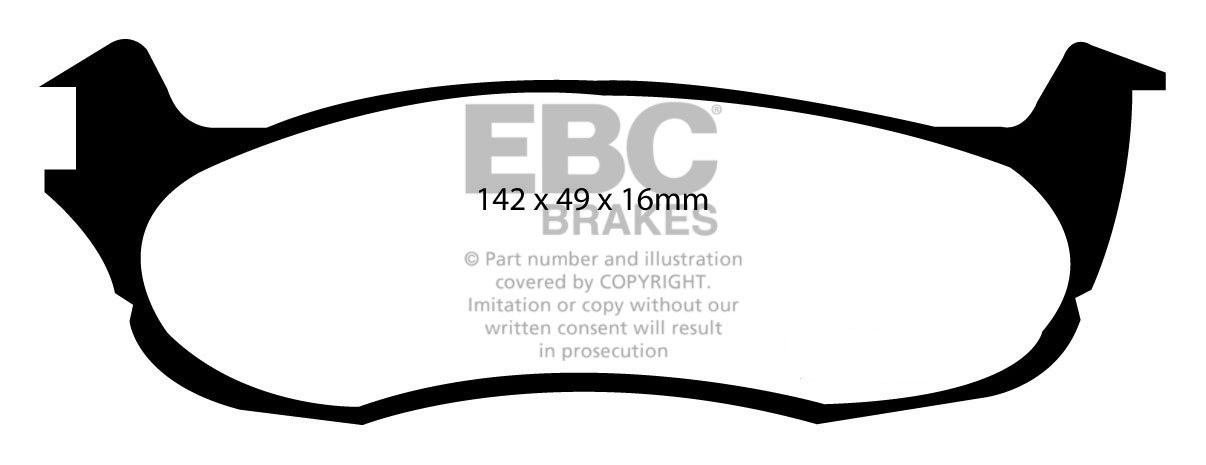 EBC Brakes LINCOLN Navigator 5.4 2000-2002 Remblokken achterzijd