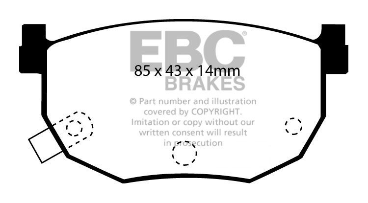 EBC Brakes NISSAN Silvia (S12) 1.8 Turbo 84-89 Remblokken achter