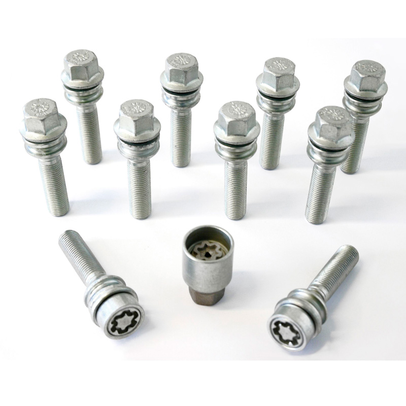 H&R Wielboutenset bolkonisch met bewegende ring R14 M14x1.50 - Lengte 51mm - 10 stuks - incl. wielsloten