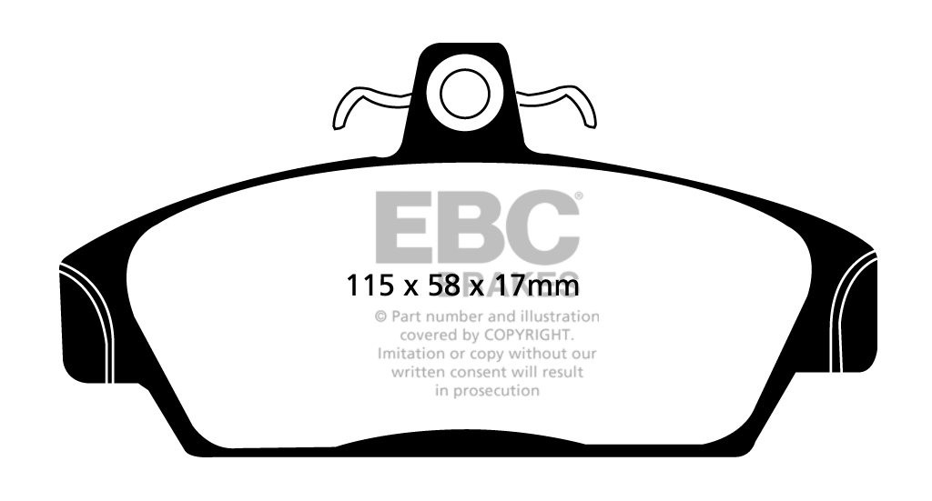 EBC Brakes ROVER 100 1.5 D 94-98 Remblokken voorzijde greenstuff
