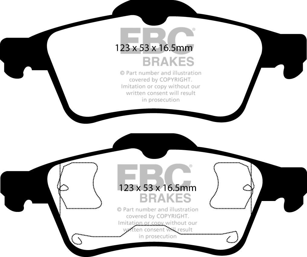 EBC Brakes Mazda 3 1.6 2004-2005 Remblokken achterzijde