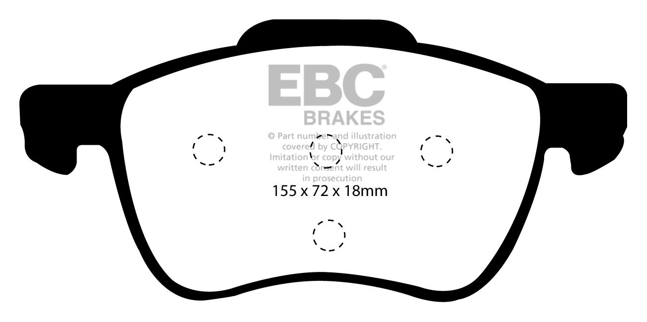 EBC Brakes VOLVO S60 2.4 Turbo 2000-2004 Remblokken voorzijde gr