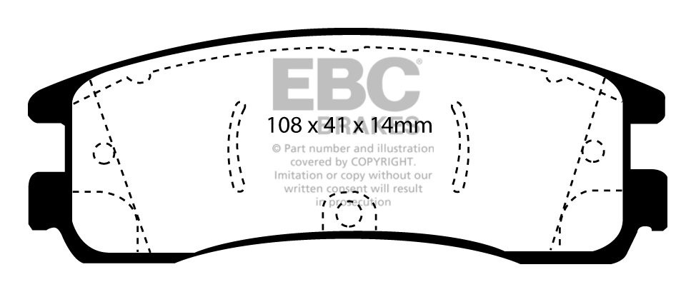 EBC Brakes OPEL Sintra 3.0 96-2000 Remblokken achterzijde