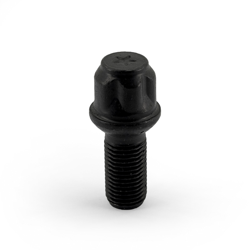 H&R Wielslotenset R13 M14x1.50x27mm bolkonisch Zwart - 4 slotbouten incl. adapter