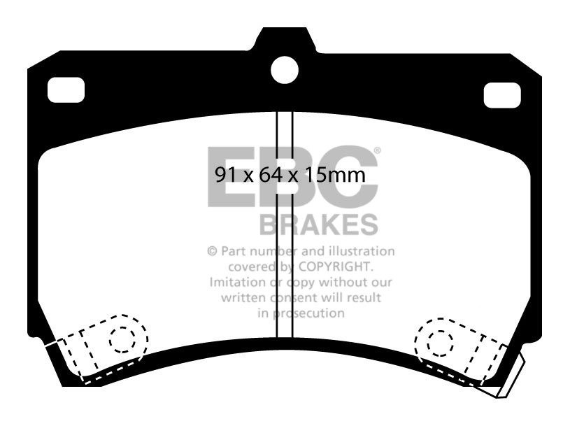 EBC Brakes Mazda Familia 1.8 GTR 89-94 Remblokken voorzijde