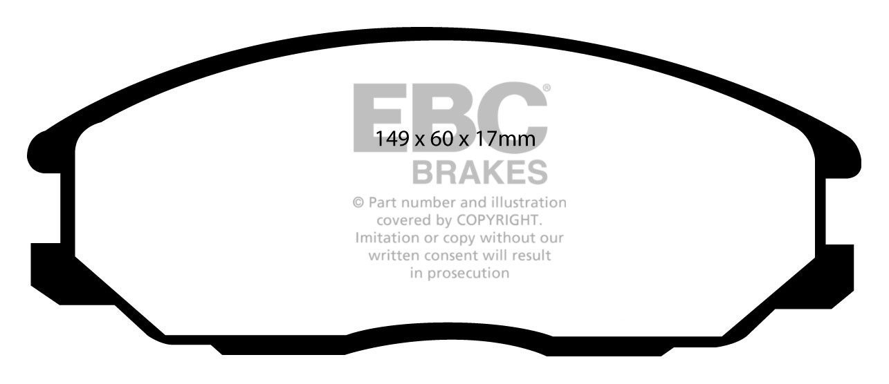 EBC Brakes SSANGYONG Actyon 2.3 2006-.. Remblokken voorzijde gre