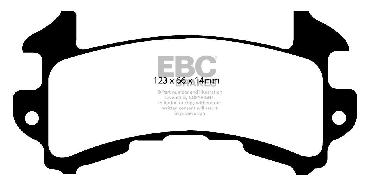 EBC Brakes CHEVROLET Camaro 2.8 82-89 Remblokken achterzijde gre