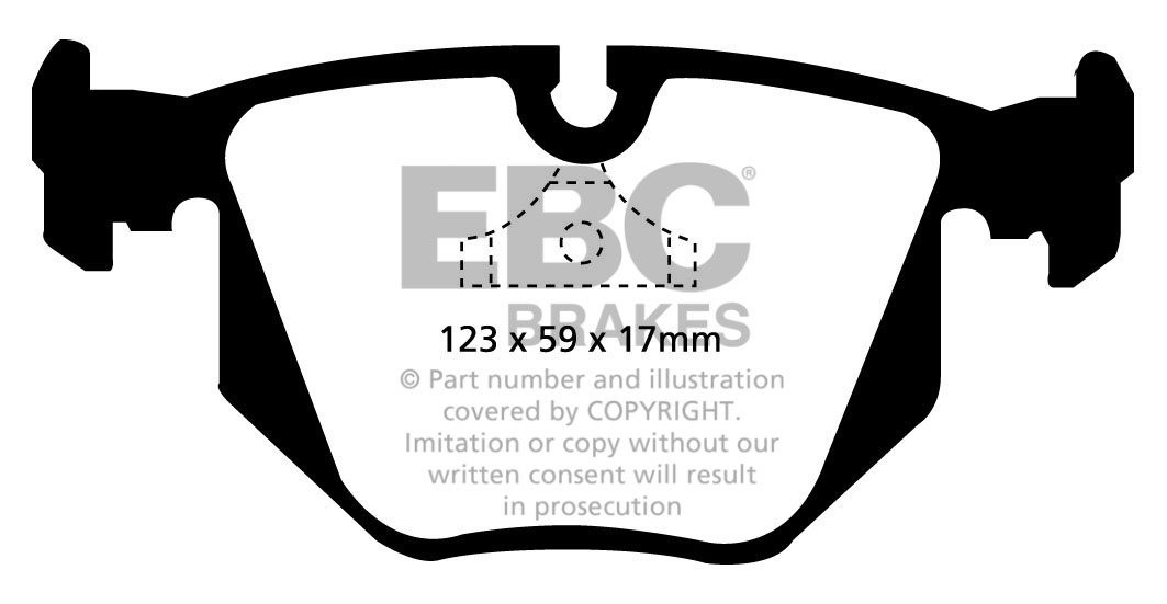 EBC Brakes BMW 850 5.0 (E31) 93-94 Remblokken achterzijde