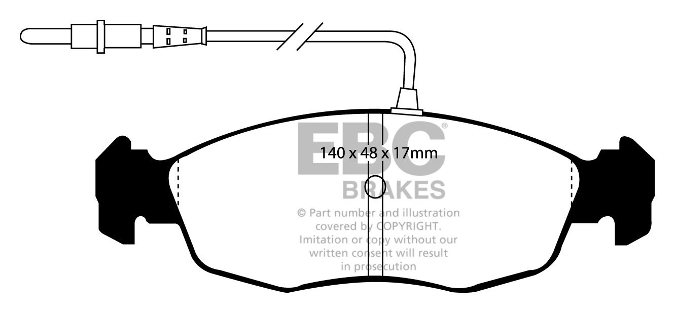 EBC Brakes CITROEN Xsara 1.9 TD 97-2000 Remblokken voorzijde gre