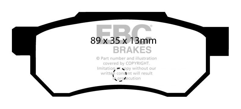 EBC Brakes MG ZS 1.6 2001-2005 Remblokken achterzijde